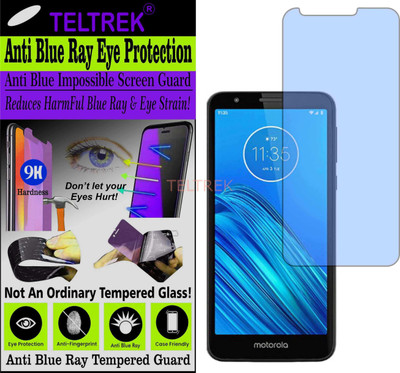 TELTREK Tempered Glass Guard for MOTO E6 (Impossible UV AntiBlue Light)(Pack of 1)