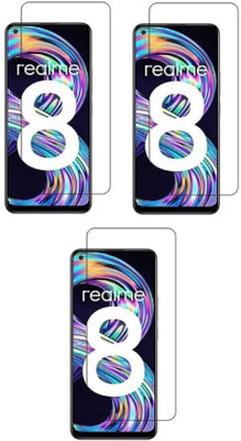 ISAAK Tempered Glass Guard for Realme 8s 5G(Pack of 3)