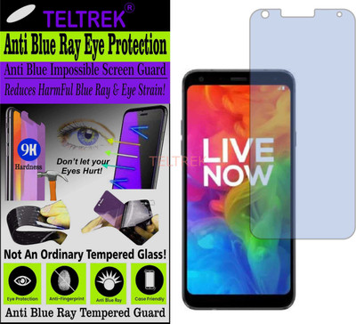 TELTREK Tempered Glass Guard for LG Q7 MT 6750S (Impossible UV AntiBlue Light)(Pack of 1)