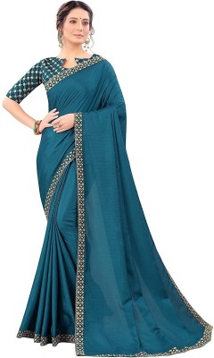 Nena Fashion Solid/Plain Bollywood Art Silk Saree(Multicolor)