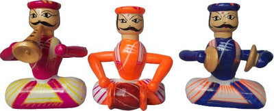 Kishore collection Band set doll Set Decorative Showpiece  -  10 cm(Wood, Multicolor)