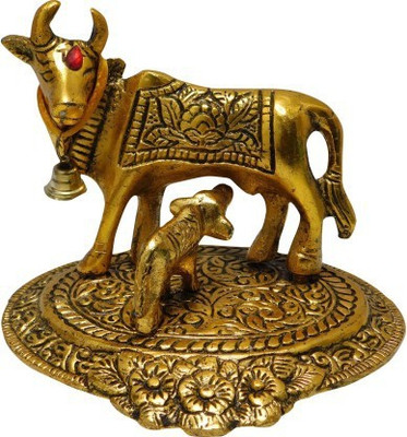 joyasnix Kamdhenu God Kamdhenu Idol Kamdhenu Cow and Calf GodKamdhenu Cow and Calf Metal Statue Lord Krishna's Kamdhenu Cow with Calf and Krishna Metal Kamdhenu God Kamdhenu Cow with Calf Metal Decorative Showpiece Decorative Showpiece - 9 cm(Aluminium, Gold) joyasnix Kamdhenu God Kamdhenu Idol Kamdhenu Cow and Calf GodKamdhenu Cow and Calf Metal Statue Lord Krishna's Kamdhenu Cow with Calf and Krishna Metal Kamdhenu God Kamdhenu Cow with Calf Metal Decorative Showpiece Decorative Showpiece - 9 cm(Aluminium, Gold)