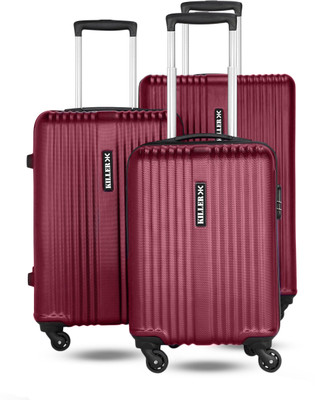 KILLER STRING - Combo Set (28'+24'+20') Cabin & Check-in Set 4 Wheels - 28 inch