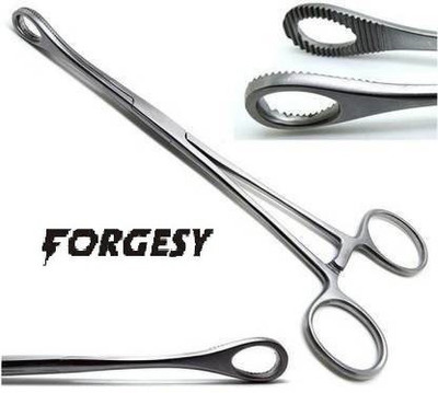 Forgesy Sponge Holding Forceps Straight Surgical Instrument 6 inch Sponge Forceps Sponge Forceps