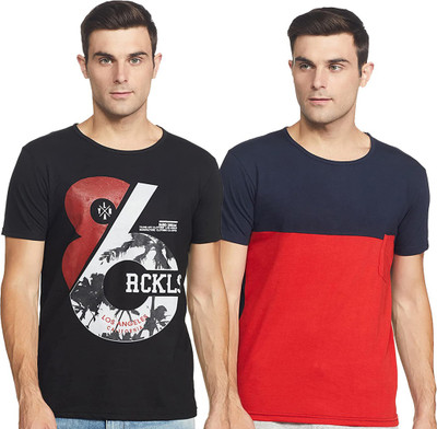 Jonney Colorblock Men Round Neck Multicolor T-Shirt