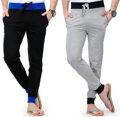 Joggers Park Solid Men Black Grey Track Pants Price History