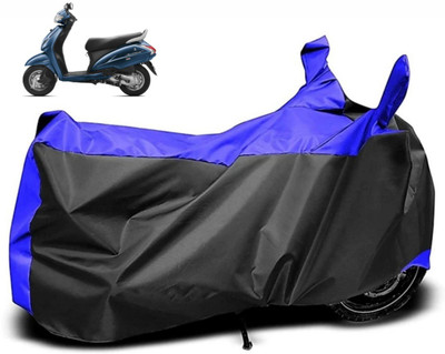 MOTORAINCE Waterproof Two Wheeler Cover for Honda(Activa, Black, Blue)