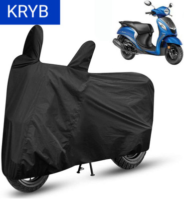 KPIND Two Wheeler Cover for Yamaha(Fascino 125 FI, Black)