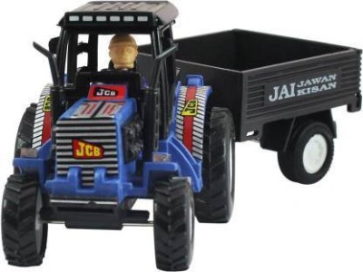 Veryke Farmer Tractors with Trolley Toy Pull Back Toy for Kids(Blue, Pack of: 1)