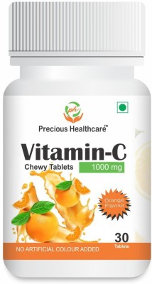PRECIOUS HEALTHCARE Vitamin C Chewable Tablets 1000mg With Rose Hips 250mg Collagen Builder(3 x 30 Tablets)
