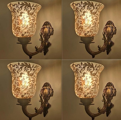 Guptas decore Uplight Wall Lamp Without Bulb(Pack of 4)