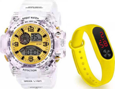 Actn A1C 0123 YELLOW DIAL MULTI-FUNCTION AUTOMATIC SYNTHETIC TRANSPARENT BELT WATERPROOF Digital Watch - For Boys Digital Watch - For Boys ETC NEW DIGITAL WATCH Digital Watch - For Men & Women Actn A1C 0123 YELLOW DIAL MULTI-FUNCTION AUTOMATIC SYNTHETIC TRANSPARENT BELT WATERPROOF Digital Watch - For Boys Digital Watch - For Boys ETC NEW DIGITAL WATCH Digital Watch - For Men & Women