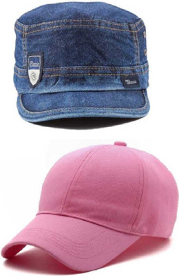 Pramukhraj Enterprise Solid Sports/Regular Cap Cap(Pack of 2)