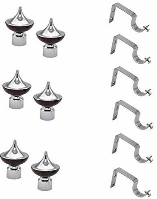 Rab Silver, Brown Rod Rail Bracket(Pack of 6)