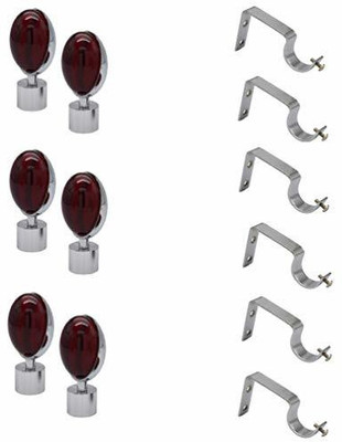 Rab Red, Silver Rod Rail Bracket(Pack of 6)