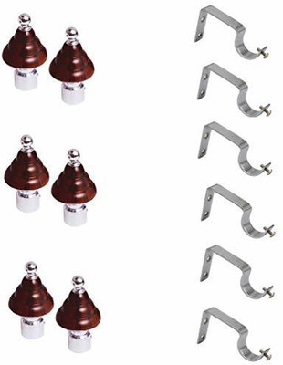 Rab Brown, Silver Rod Rail Bracket(Pack of 6)