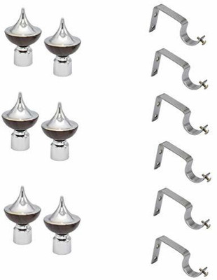 Rab Silver, Brown Rod Rail Bracket(Pack of 6)