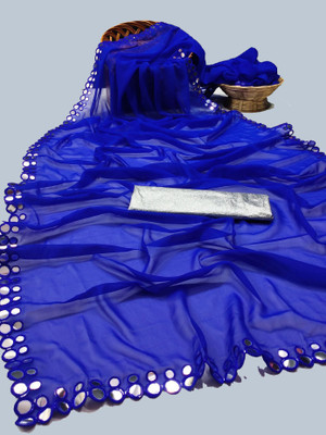 Laddu creation Georgette Solid Blouse Material
