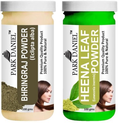 PARK DANIEL Hair Care Combo Of Bhringraj Powder & Heena Leaf Powder Combo Pack of 2 Bottles of 100 gm (200 gm )(2 Items in the set)
