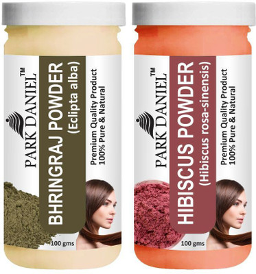 PARK DANIEL Pure & Natural Bhringraj Powder & Hibiscus Powder Combo Pack(200 ml)
