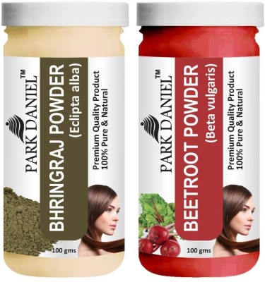 PARK DANIEL Pure & Natural Bhringraj Powder & Beetroot Powder Combo Pack(200 ml)