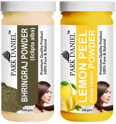 PARK DANIEL Pure & Natural Bhringraj Powder & Lemon Peel Powder Combo Pack(200 ml)