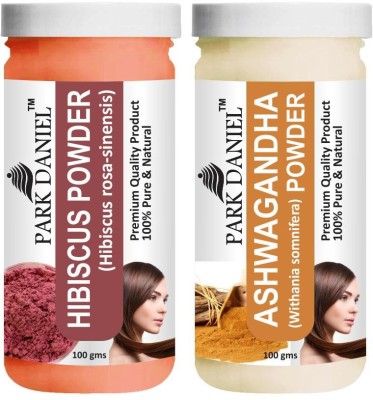 PARK DANIEL Pure & Natural Hibiscus Powder & Ashwagandha Powder Combo Pack(200 ml)