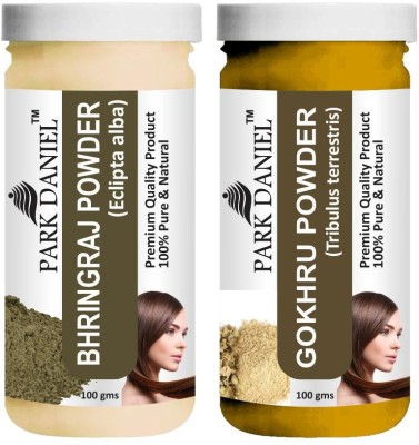 PARK DANIEL Pure & Natural Bhringraj Powder & Gokhru Powder Combo Pack(200 ml)