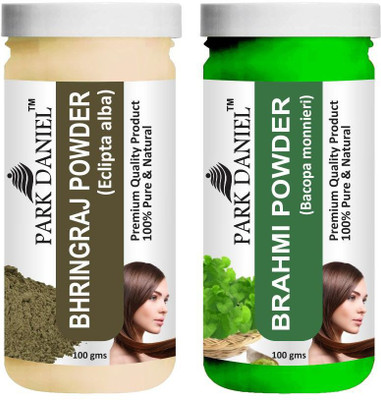 PARK DANIEL Pure & Natural Bhringraj Powder & Brahmi Powder Combo Pack(200 ml)