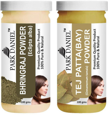 PARK DANIEL Pure & Natural Bhringraj Powder & Tej Patta(Bay) Powder Combo Pack(200 ml)