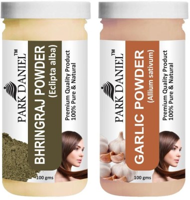 PARK DANIEL Pure & Natural Bhringraj Powder & Garlic Powder Combo Pack(200 ml)