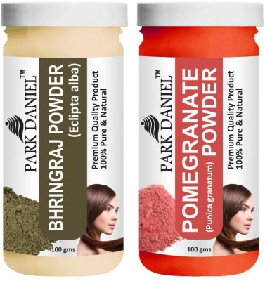 PARK DANIEL Pure & Natural Bhringraj Powder & Pomegranate Powder Combo Pack(200 ml)