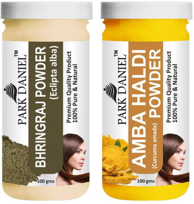 PARK DANIEL Pure & Natural Bhringraj Powder & Amba Haldi Powder Combo Pack(200 ml)