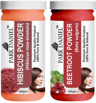 PARK DANIEL Pure & Natural Hibiscus Powder & Beetroot Powder Combo Pack(200 ml)