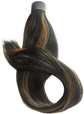 TBC Long Straight Golden Highlights Wrap Around Ponytail Hair Extension