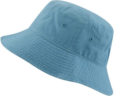 Zipper-G Unisex Cotton Bucket Hat Trendy Lightweight Outdoor Hot Fun Summer Beach Vacation Headwear(Sky Blue, Pack of 1)