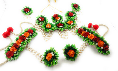 BALIKA VADHU Fabric Green Jewellery Set(Pack of 1)
