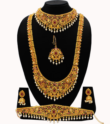 Chigold Alloy Gold-plated Multicolor Jewellery Set(Pack of 1)