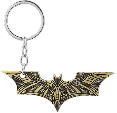RVM Toys Batman Logo Keychain Bat Designer Bronze Metal Key Chain for Car Bike Men Women Key Ring Key Chain