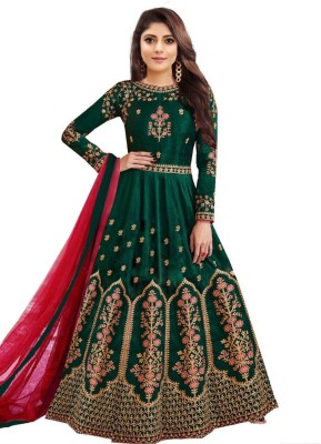 BIPIN FASHION Anarkali Gown(Green)