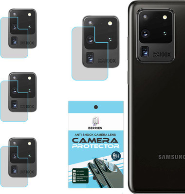 BERRIES Back Camera Lens Glass Protector for SAMSUNG GALAXY S20 ULTRA [Unbreakable Polycarbonate Material](Pack of: 4)