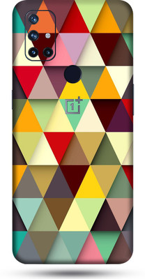 OggyBaba one+nord n10 Mobile Skin(Colorful Triangle Skin Matte Finish)