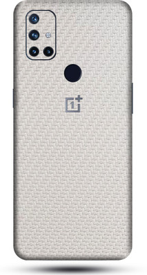 OggyBaba one+nord n10 Mobile Skin(Milky White Carbon Fibre Skin Matte Finish)