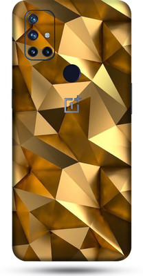 OggyBaba oneplus nord 10 Mobile Skin(Golden Polygon Skin Matte Finish)
