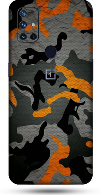 OggyBaba one+nord n10 Mobile Skin(Military Orange Camouflage Skin Matte Finish)