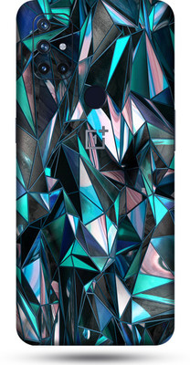 OggyBaba oneplus nord 10 Mobile Skin(Blue Polygon Skin Matte Finish)
