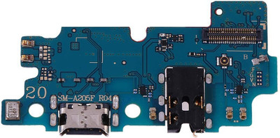 Shinzo USB Charging Port Board Audio Jack Connector Flex with Microphone Compatible for Samsung Galaxy A20 (SM-A205F) - Charging Connector Flex cable