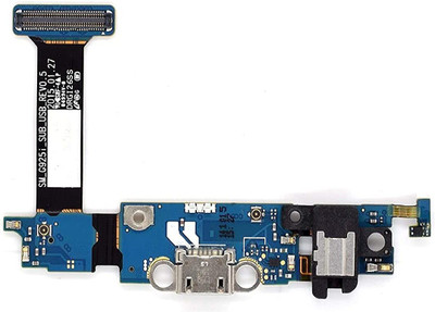 Shinzo USB Charging Connector Port Mic Sensor Flex Cable Board with Earphone Jack Compatible for Samsung Galaxy S6 Edge (G925i) - Charging Connector Flex cable