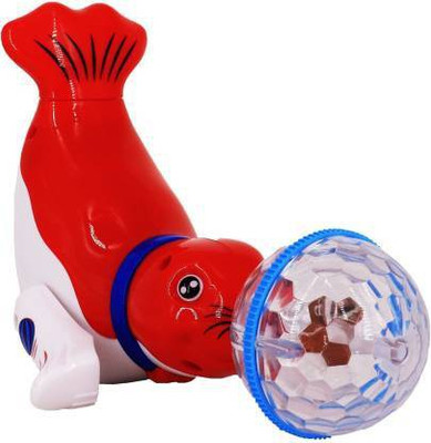 MegaStar Dancing Sea Lion With Musical Sound And 3D LED Light | Battery Operated | 360 Degree Rotation Toy(Multicolor)