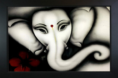 RV SALES ganesh ji photo frame for puja room & wall hanging WxH: 14x10 Religious Frame